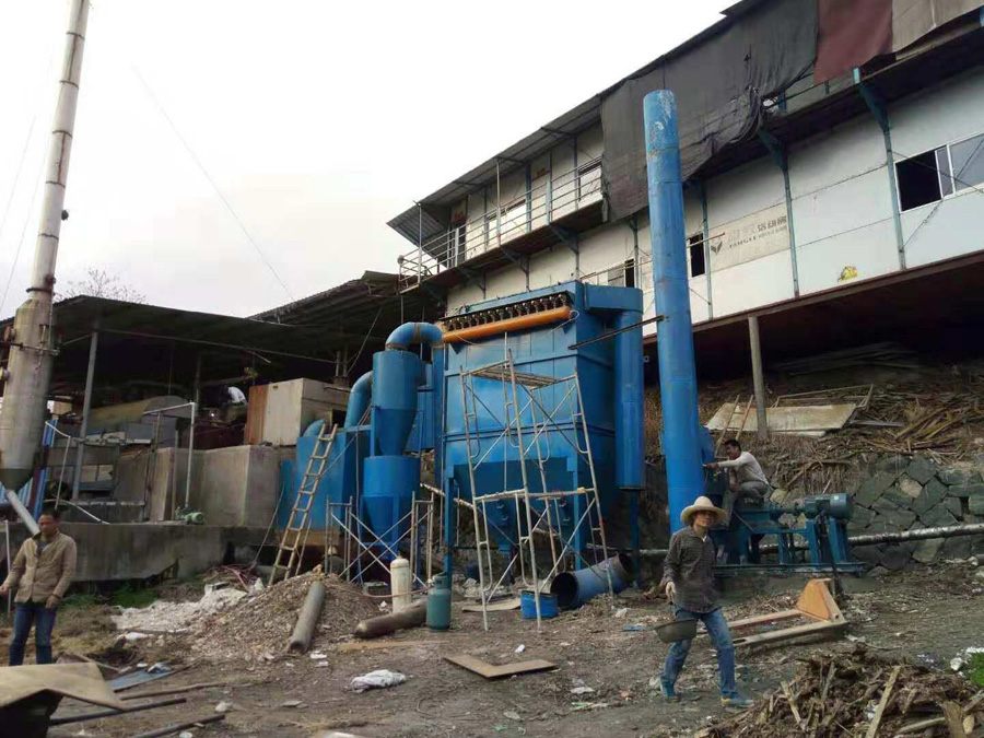 福建古田生物质锅炉除尘器安装现场